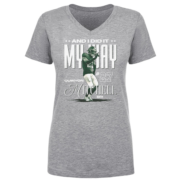 Quinyon Mitchell Women's V-Neck T-Shirt | 500 LEVEL