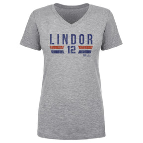 Francisco Lindor Women's V-Neck T-Shirt | 500 LEVEL