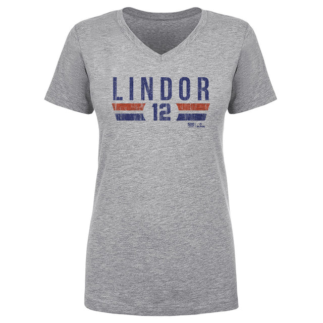 Francisco Lindor Women's V-Neck T-Shirt | 500 LEVEL