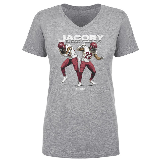 Jacory Croskey-Merritt Women's V-Neck T-Shirt | 500 LEVEL