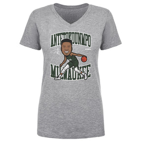 Giannis Antetokounmpo Women's V-Neck T-Shirt | 500 LEVEL