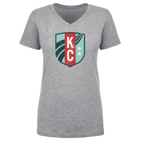 Kansas City Current Women's V-Neck T-Shirt | 500 LEVEL