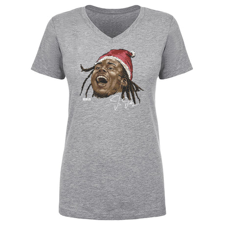 Justin Jefferson Women's V-Neck T-Shirt | 500 LEVEL