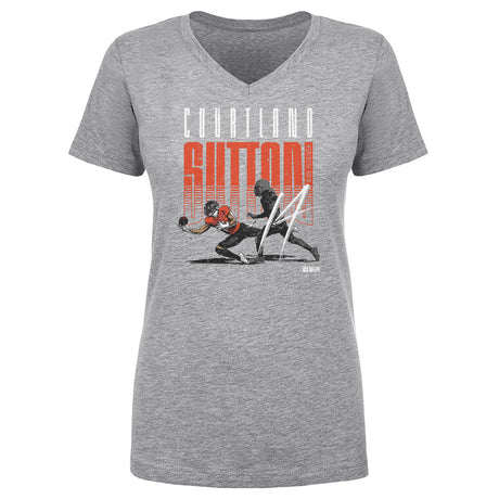 Courtland Sutton Women's V-Neck T-Shirt | 500 LEVEL