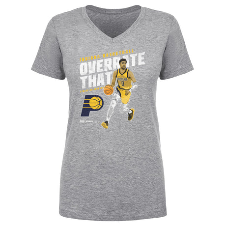 Tyrese Haliburton Women's V-Neck T-Shirt | 500 LEVEL