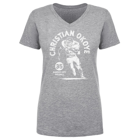 Christian Okoye Women's V-Neck T-Shirt | 500 LEVEL