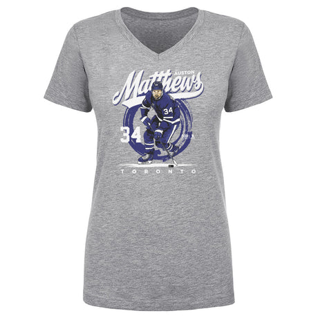 Auston Matthews Women's V-Neck T-Shirt | 500 LEVEL