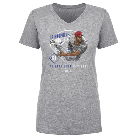 Cristopher Sanchez Women's V-Neck T-Shirt | 500 LEVEL