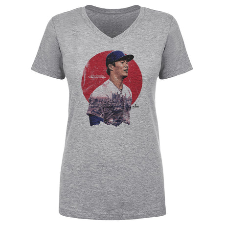 Yoshinobu Yamamoto Women's V-Neck T-Shirt | 500 LEVEL