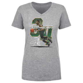 Giannis Antetokounmpo Women's V-Neck T-Shirt | 500 LEVEL