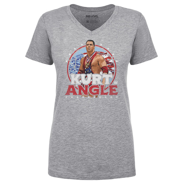 Kurt Angle Women's V-Neck T-Shirt | 500 LEVEL