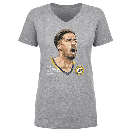 Tyrese Haliburton Women's V-Neck T-Shirt | 500 LEVEL
