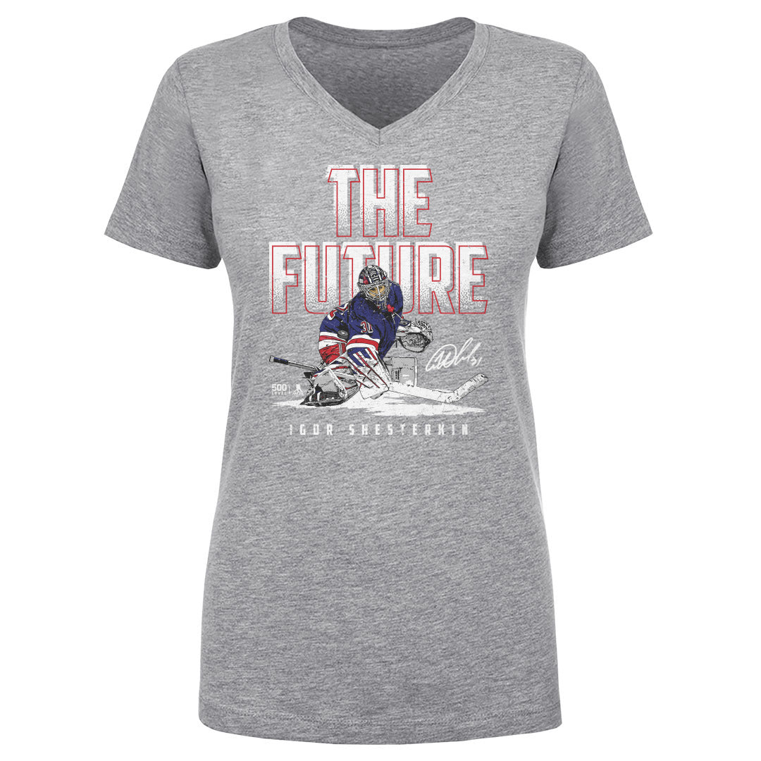 Igor Shesterkin Women's V-Neck T-Shirt | 500 LEVEL