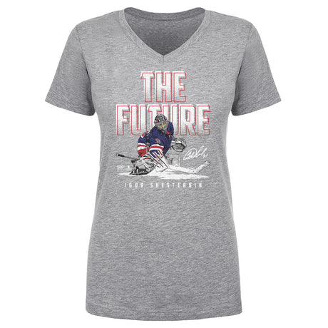 Igor Shesterkin Women's V-Neck T-Shirt | 500 LEVEL