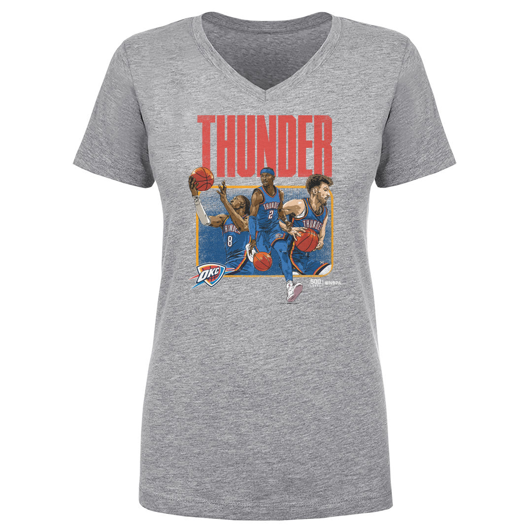 Oklahoma City Thunder Women's V-Neck T-Shirt | 500 LEVEL