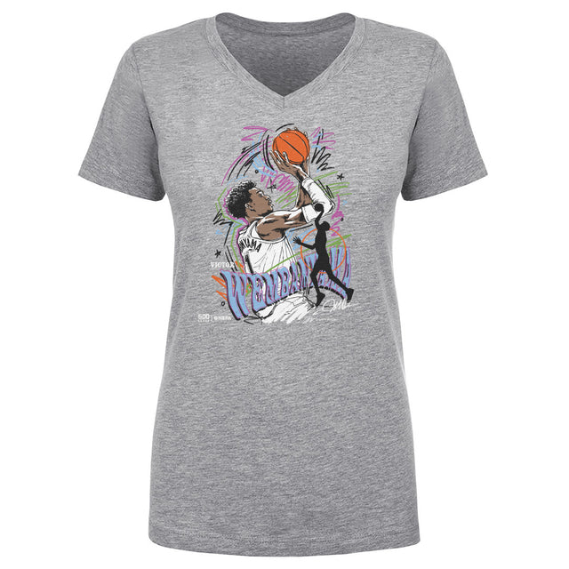 Victor Wembanyama Women's V-Neck T-Shirt | 500 LEVEL