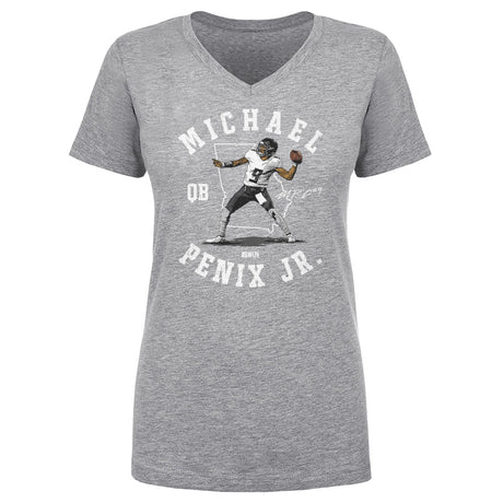Michael Penix Jr. Women's V-Neck T-Shirt | 500 LEVEL