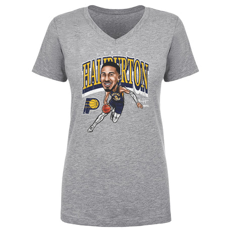 Tyrese Haliburton Women's V-Neck T-Shirt | 500 LEVEL