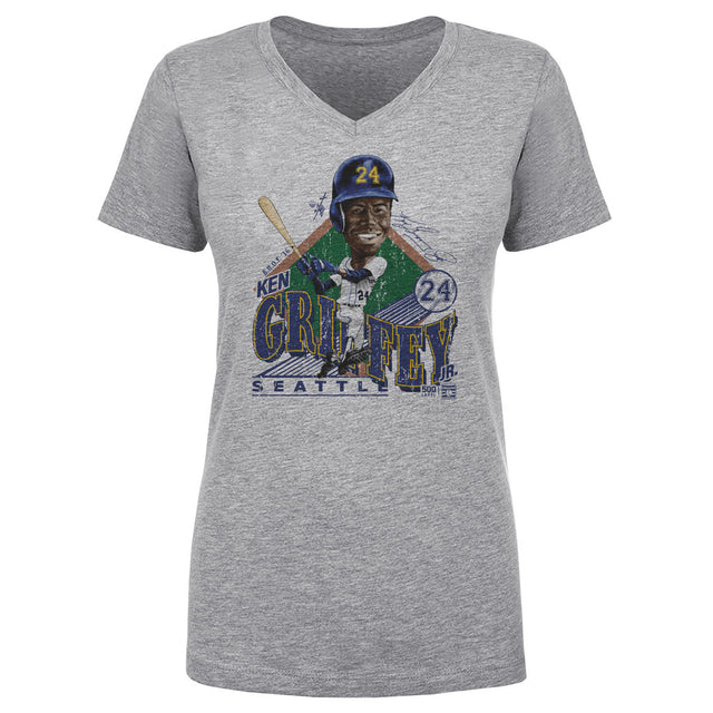 Ken Griffey Jr. Women's V-Neck T-Shirt | 500 LEVEL