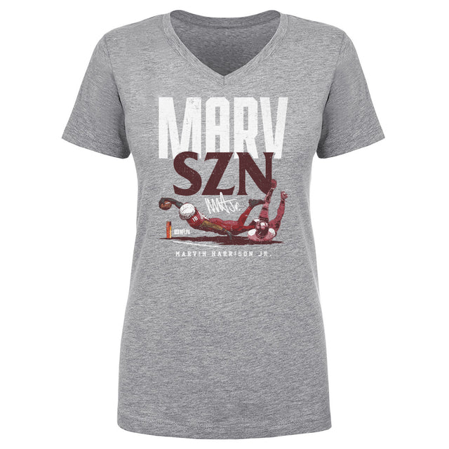 Marvin Harrison Jr. Women's V-Neck T-Shirt | 500 LEVEL