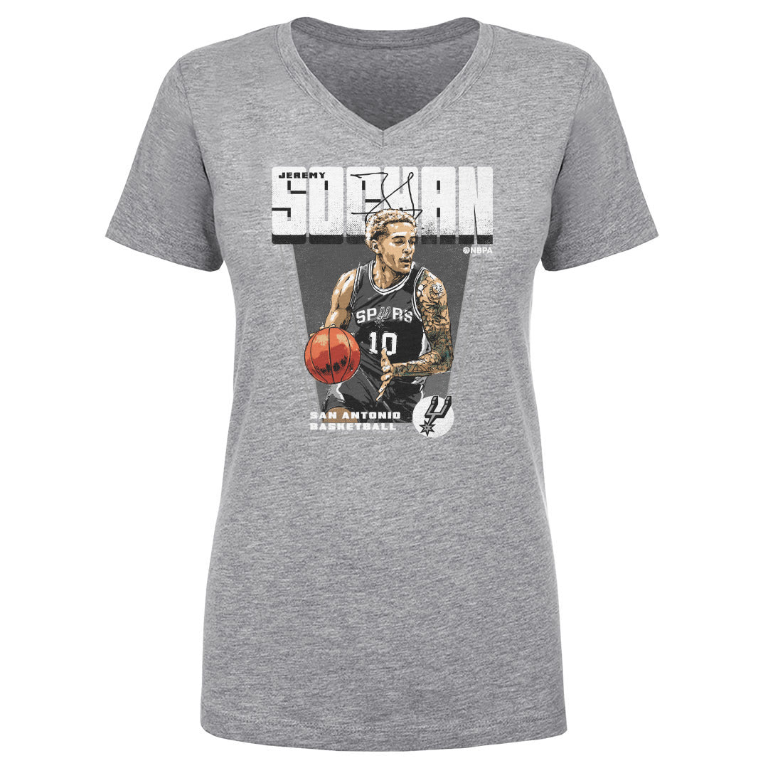 Jeremy Sochan Women's V-Neck T-Shirt | 500 LEVEL