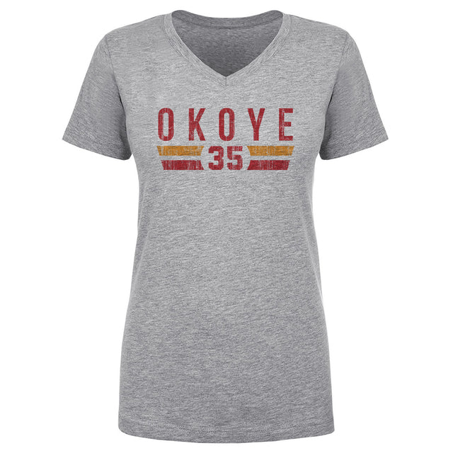 Christian Okoye Women's V-Neck T-Shirt | 500 LEVEL