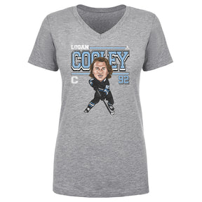 Logan Cooley Women's V-Neck T-Shirt | 500 LEVEL