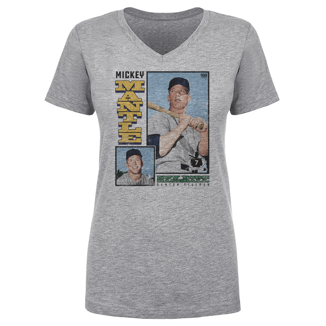 Mickey Mantle Women's V-Neck T-Shirt | 500 LEVEL