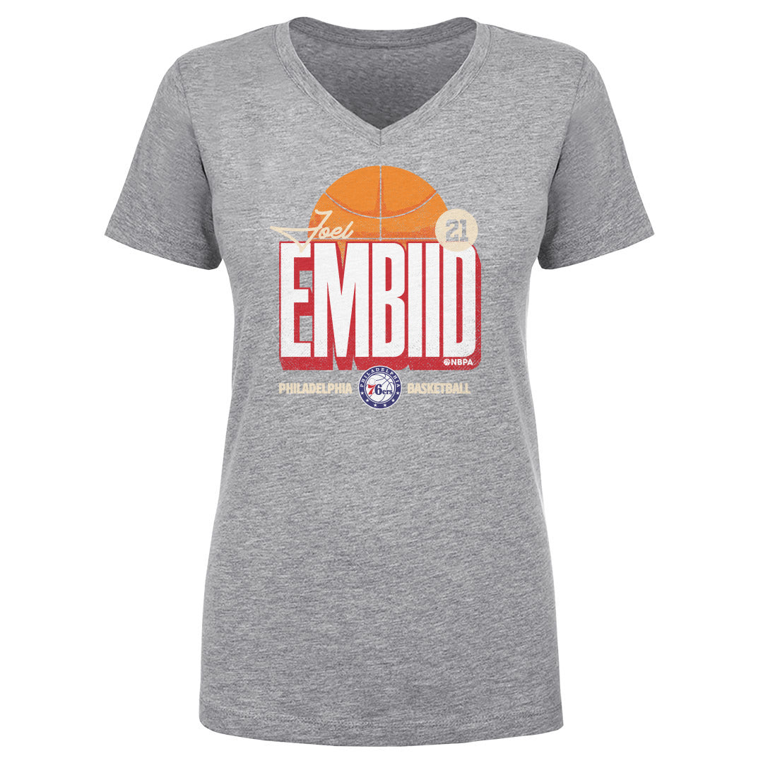 Joel Embiid Women's V-Neck T-Shirt | 500 LEVEL