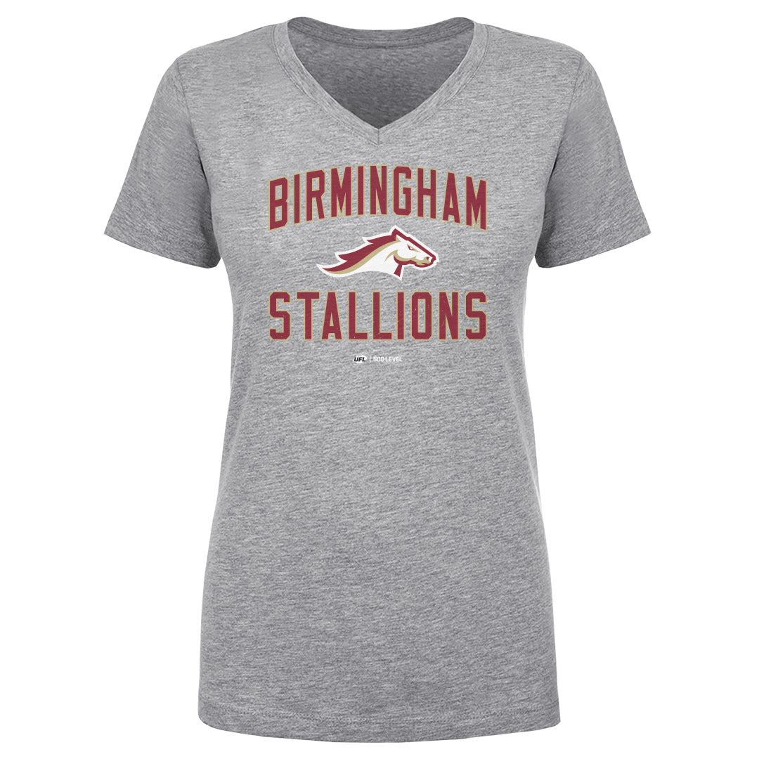 Birmingham Stallions Women's V-Neck T-Shirt | 500 LEVEL
