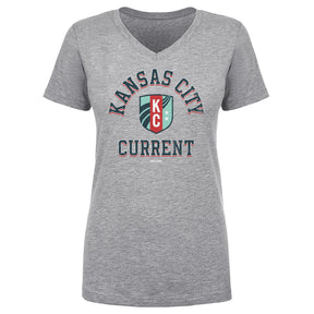 Kansas City Current Women's V-Neck T-Shirt | 500 LEVEL
