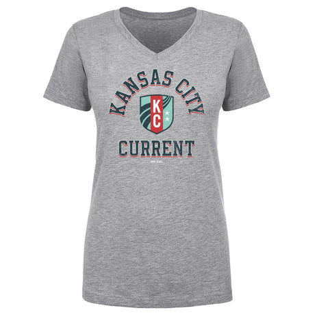 Kansas City Current Women's V-Neck T-Shirt | 500 LEVEL