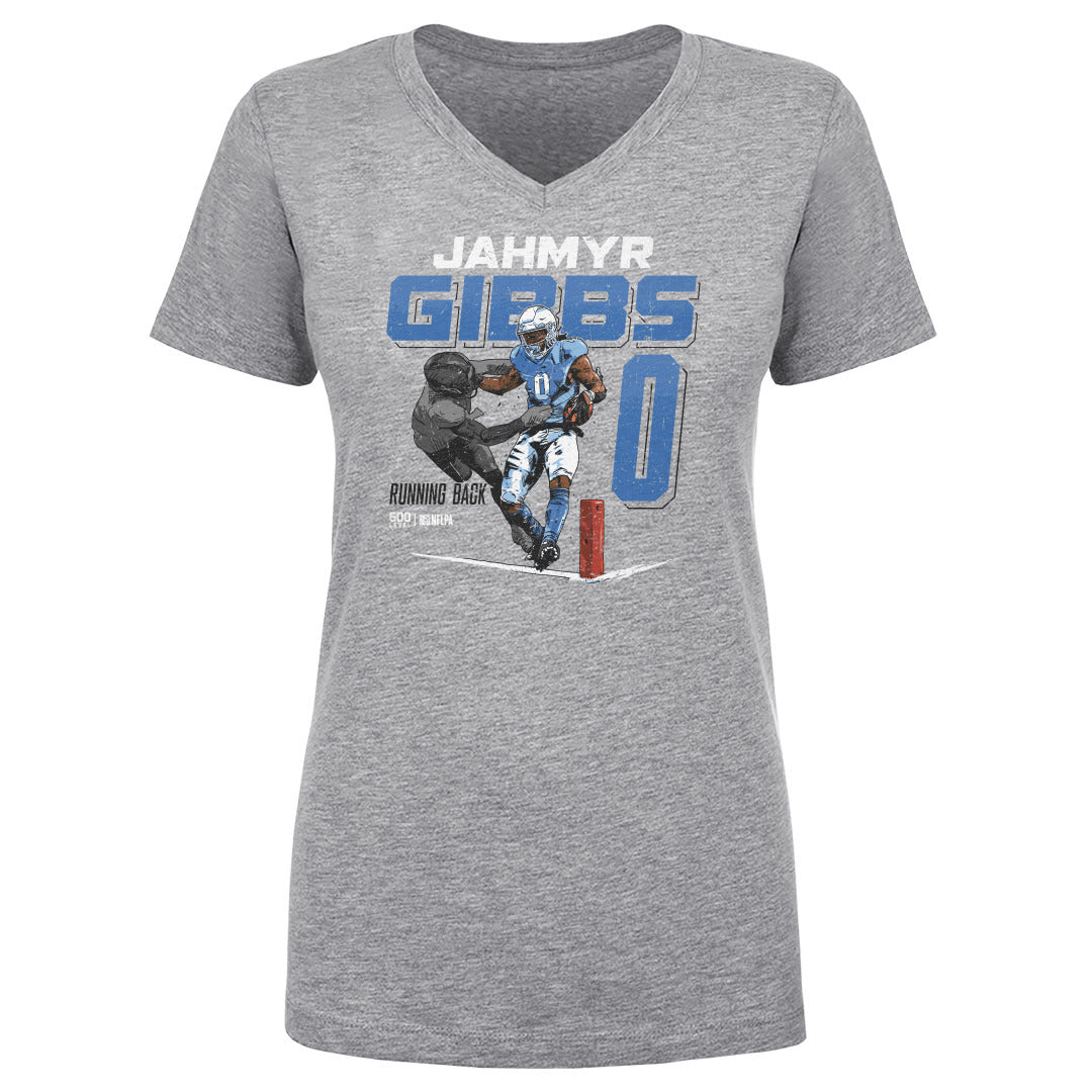 Jahmyr Gibbs Women's V-Neck T-Shirt | 500 LEVEL