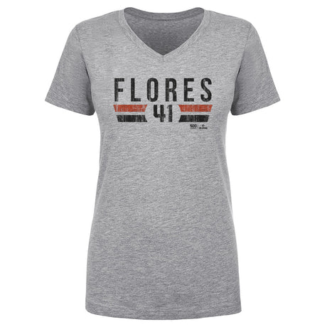 Wilmer Flores Women's V-Neck T-Shirt | 500 LEVEL