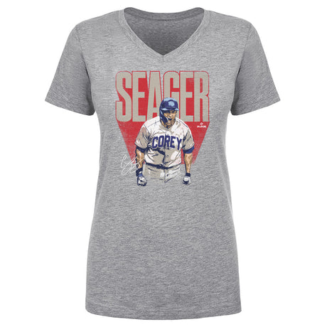Corey Seager Women's V-Neck T-Shirt | 500 LEVEL