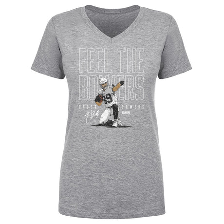 Brock Bowers Women's V-Neck T-Shirt | 500 LEVEL