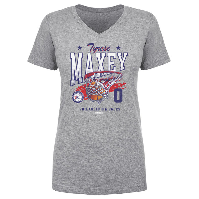 Tyrese Maxey Women's V-Neck T-Shirt | 500 LEVEL