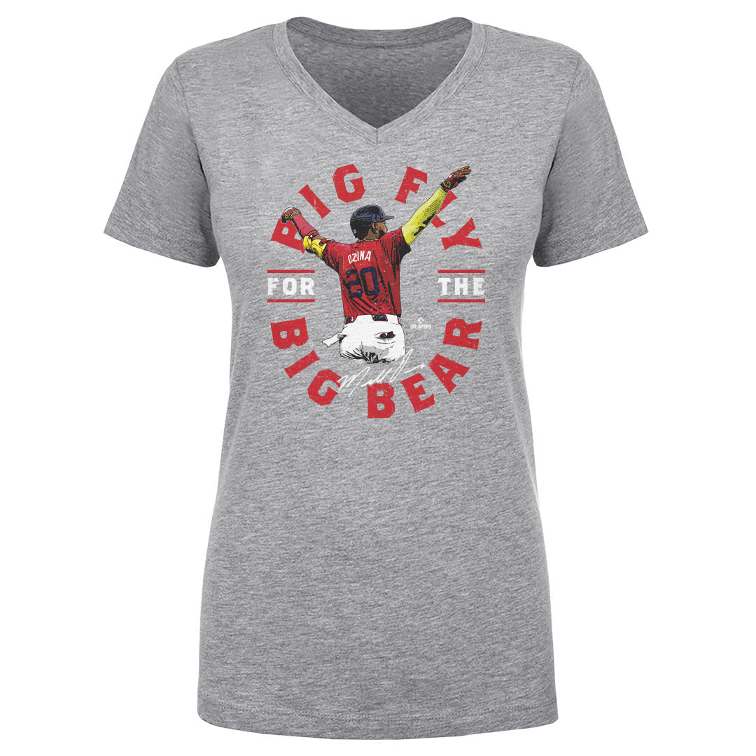 Marcell Ozuna Women's V-Neck T-Shirt | 500 LEVEL