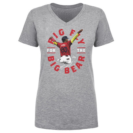 Marcell Ozuna Women's V-Neck T-Shirt | 500 LEVEL