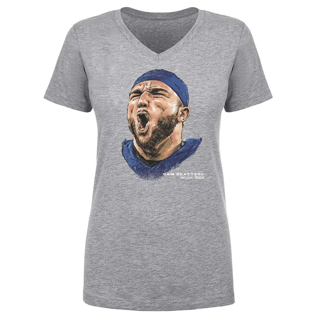 Cam Skattebo Women's V-Neck T-Shirt | 500 LEVEL