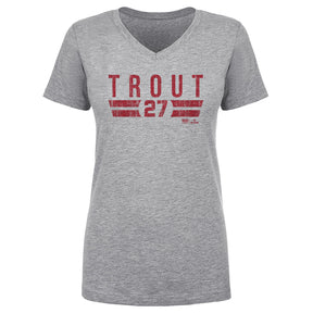 Mike Trout Women's V-Neck T-Shirt | 500 LEVEL