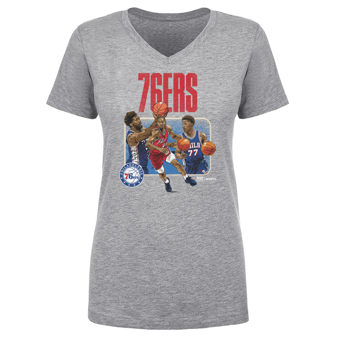 Philadelphia 76ers Women's V-Neck T-Shirt | 500 LEVEL