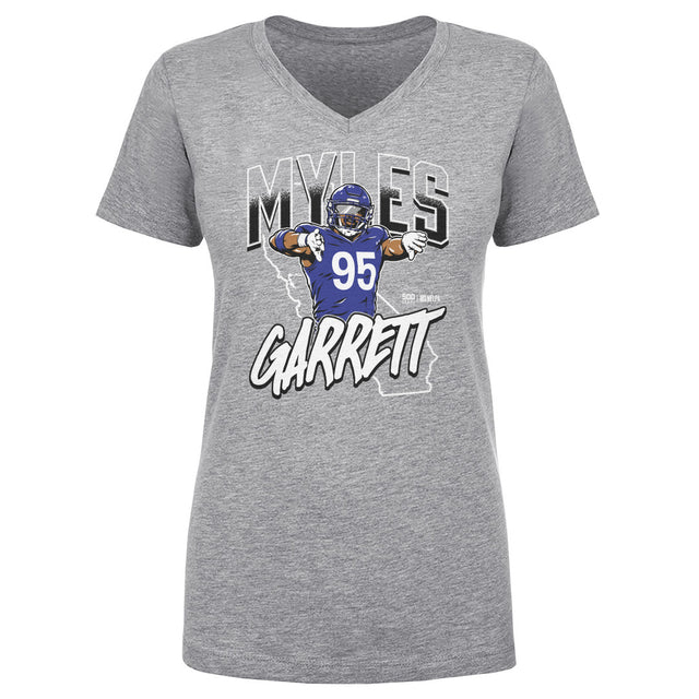 Myles Garrett Women's V-Neck T-Shirt | 500 LEVEL