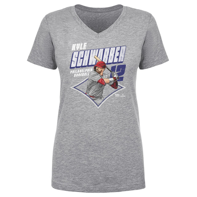 Kyle Schwarber Women's V-Neck T-Shirt | 500 LEVEL
