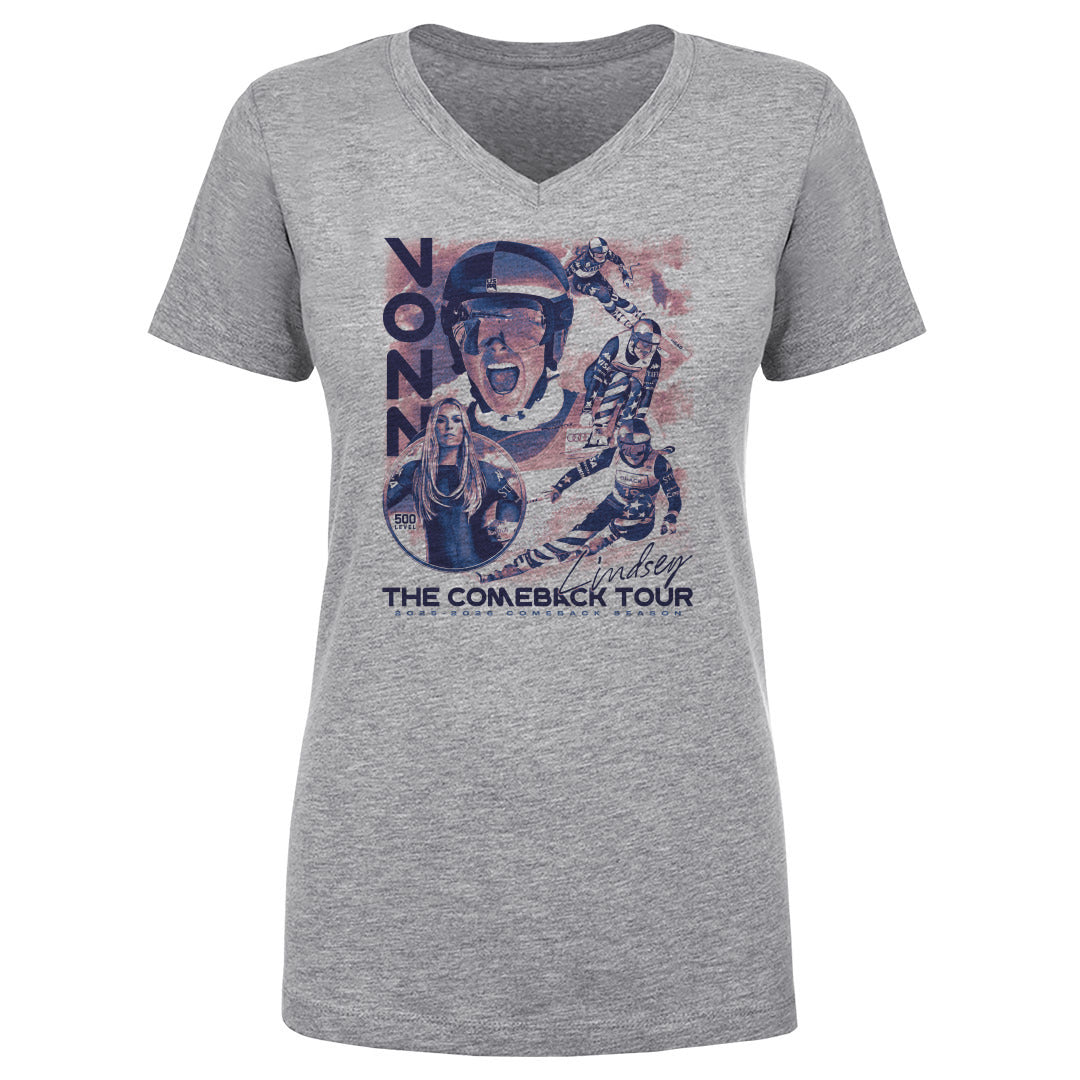 Lindsey Vonn Women's V-Neck T-Shirt | 500 LEVEL