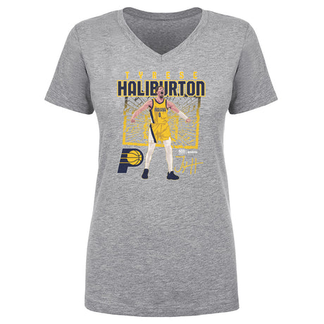 Tyrese Haliburton Women's V-Neck T-Shirt | 500 LEVEL