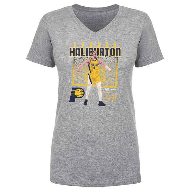Tyrese Haliburton Women's V-Neck T-Shirt | 500 LEVEL
