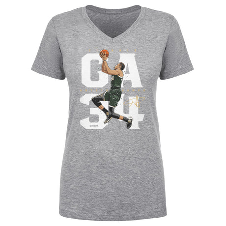 Giannis Antetokounmpo Women's V-Neck T-Shirt | 500 LEVEL