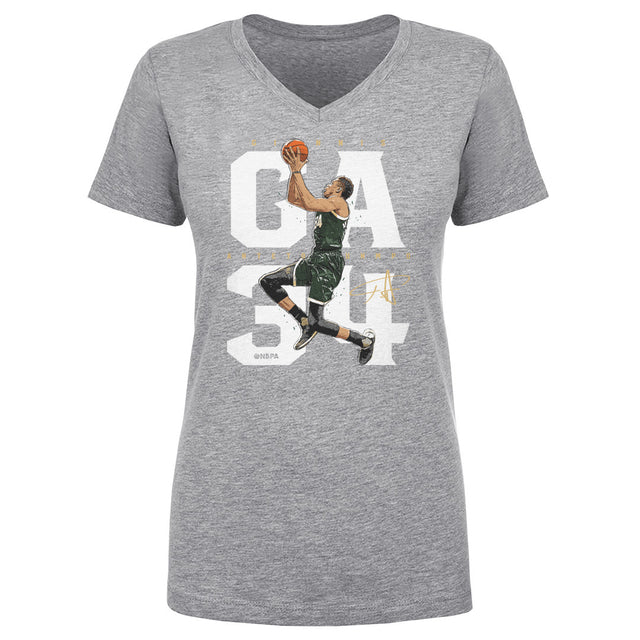 Giannis Antetokounmpo Women's V-Neck T-Shirt | 500 LEVEL