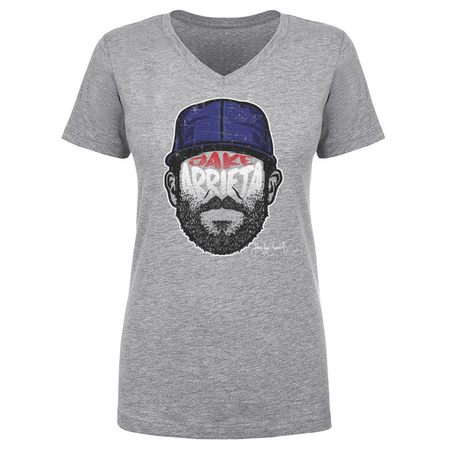 Jake Arrieta Women's V-Neck T-Shirt | 500 LEVEL